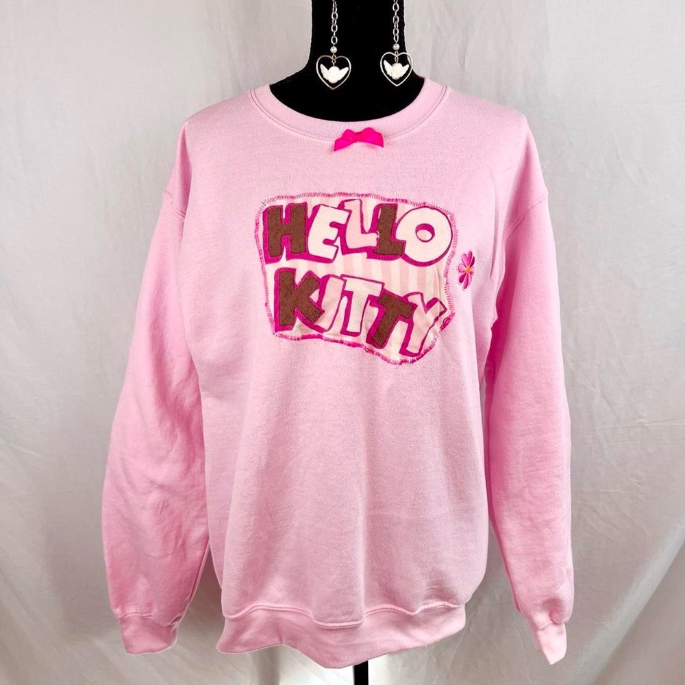 Handmade reworked Hello Kitty sweatshirt